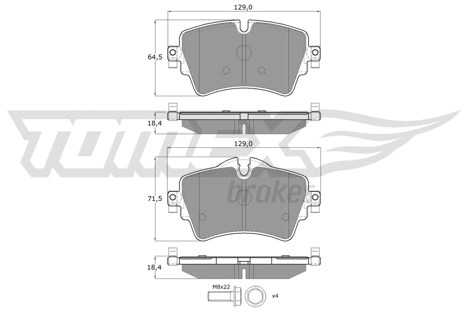 TOMEX Brakes TX 17-82 Sada...